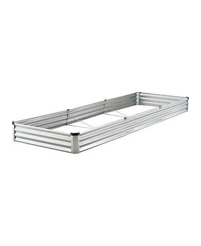 Slickblue Durable Galvanized Metal Raised Garden Bed Planter Box for Outdoor Gardening