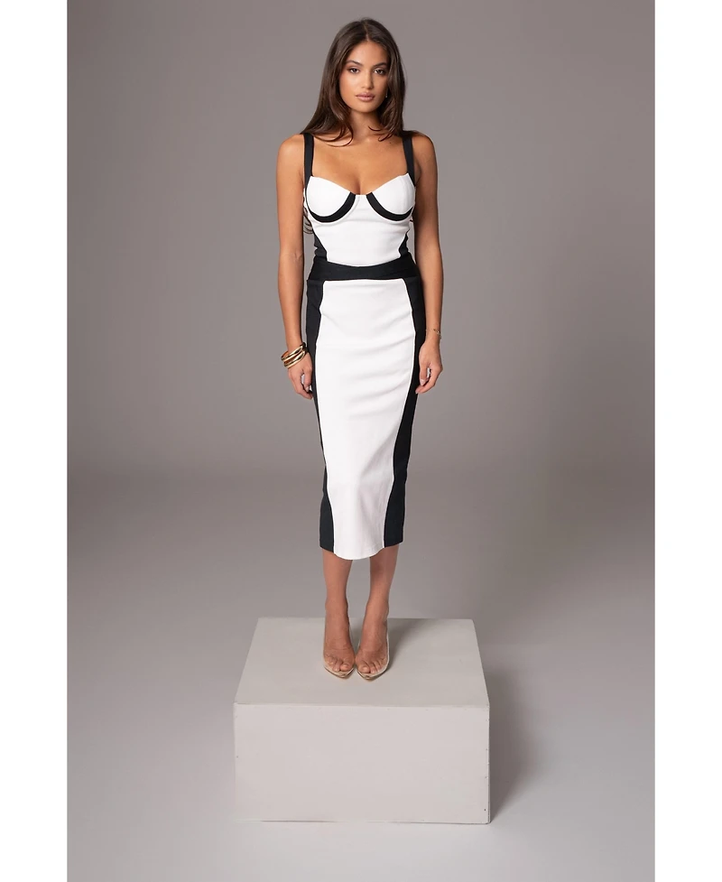 Jluxlabel Celebration Colorblock Midi Skirt