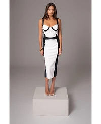 Jluxlabel Celebration Colorblock Midi Skirt