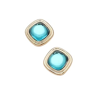 Sohi Geometric-Stone Stud Earrings