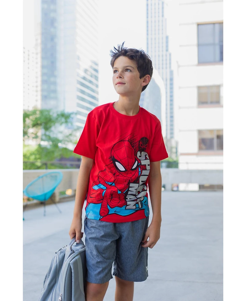 Spider-Man Boys Marvel 4 Pack T-Shirts