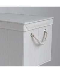 WeThinkStorage 34L Folding Fabric Storage Bin w/Rope Handle and Lid - Clay