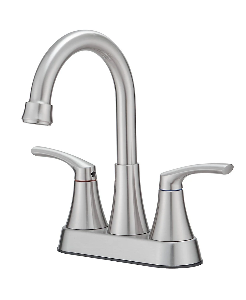 4 in. Centerset 2-Handle High-Arc Bathroom Faucet Brushed Nickel