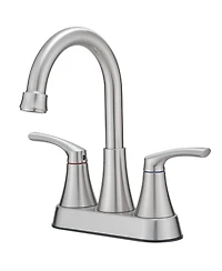 4 in. Centerset 2-Handle High-Arc Bathroom Faucet Brushed Nickel