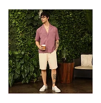 Campus Sutra Men's Heathered Korean Oversized Shirt