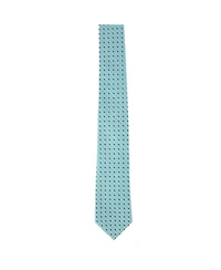 Trafalgar Men's Ignacio Linen Blend Polka Dot Vertical Slant Lined Business Necktie