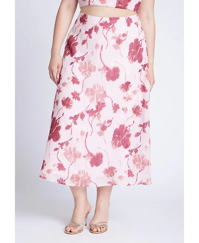Eloquii Women's Floral Full Skirt