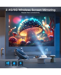 Elephas Smart Projector: 4K/1080P, WiFi & Bluetooth, Android Tv Os, Keystone Correction, Includes Tripod – Works with Phone/Laptop/Tv Stick