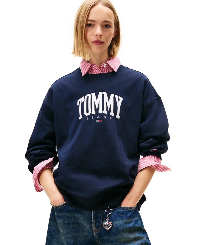 Tommy Jeans Women's Collegiate Crewneck Logo Sweatshirt