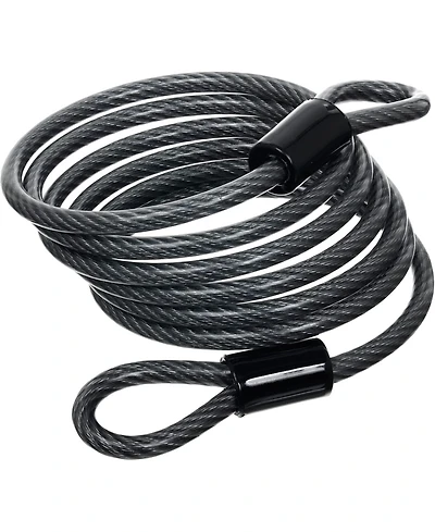 6ft x 1/4" Flexible Steel Loop Cable, Heavy Duty Vinyl Wrap for Corrosion Protection