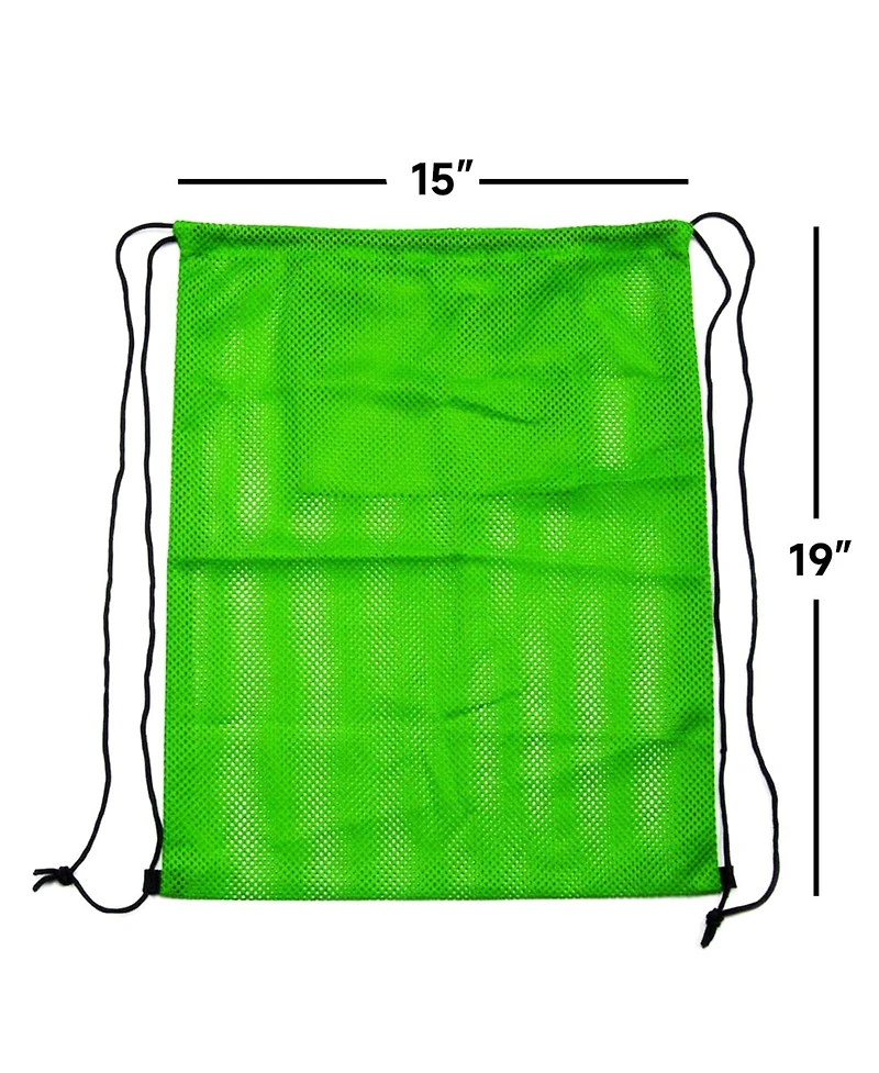 19"x15" Mesh Drawstring Backpack Bag for Sports Gym Gear, Backpacking, Camping Travel (Several Colors Available)