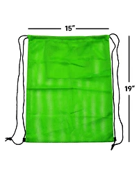 19"x15" Mesh Drawstring Backpack Bag for Sports Gym Gear, Backpacking, Camping Travel (Several Colors Available)