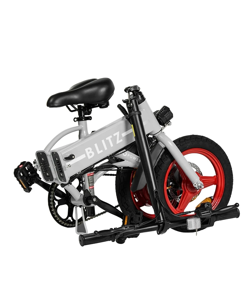 GoPowerBike GoBlitz Electric Bike | Lightweight Compact Design Folding Adult Mini E-Bike | Dual Disc Brakes | Throttle and Pedal Assist | 350W Motor |