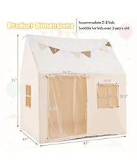 Slickblue Kids Play Tent Large Playhouse with Glow in the Dark Stars and Mat