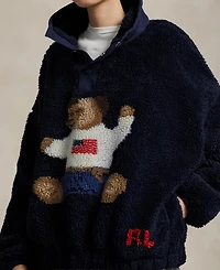 Polo Ralph Lauren Women's Bear High-Pile Fleece Mockneck Sweater