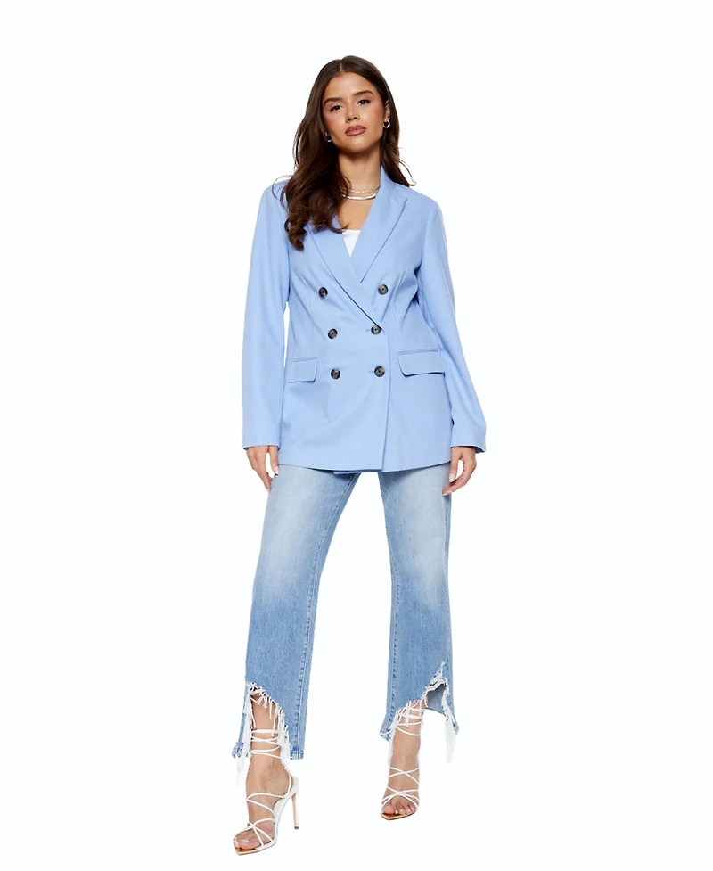 blue revival Women's Boyfriend Blazer