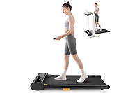 Urevo Ultra-Thin Walking Pad: Under Desk Treadmill for Home Office. Quiet Portable Treadmill with Remote, Fits Under Sofa, App Connectivity for Work &