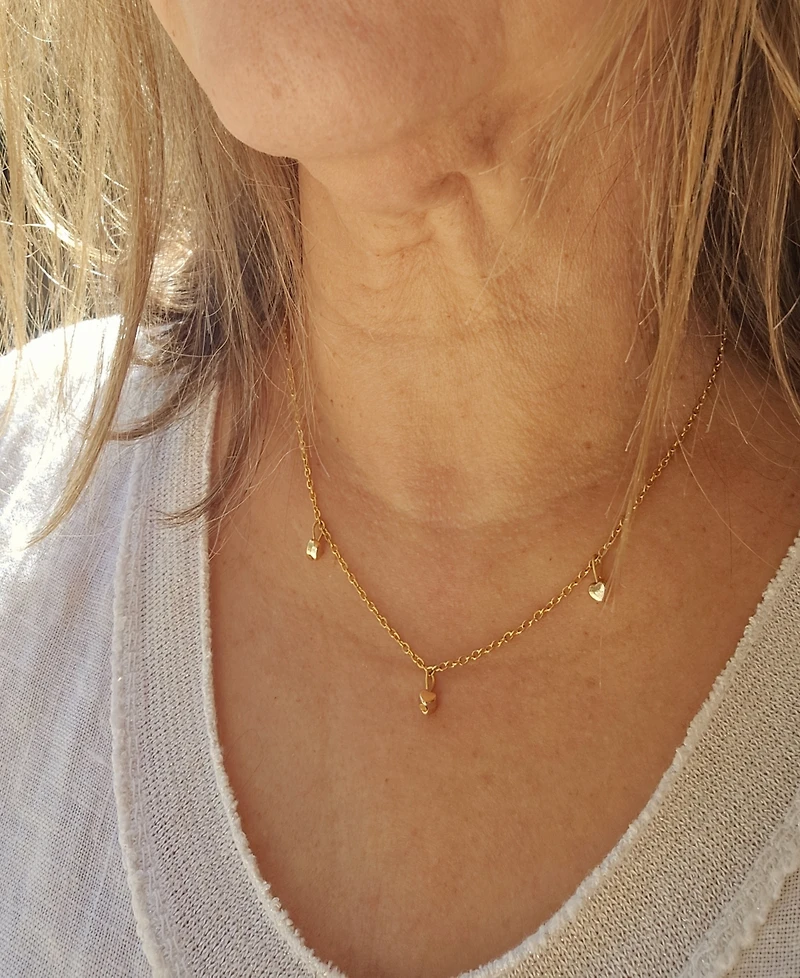 Minu Jewels Gold-Tone Heart Charm Necklace, 16" + 1" extender