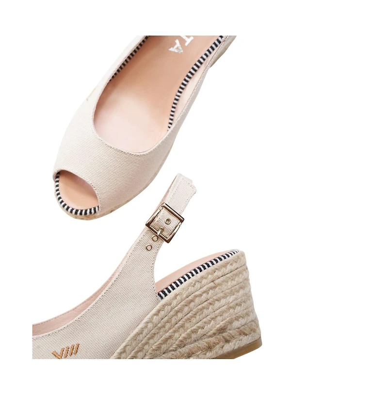 Gavina Canvas Espadrille Sandal Wedges