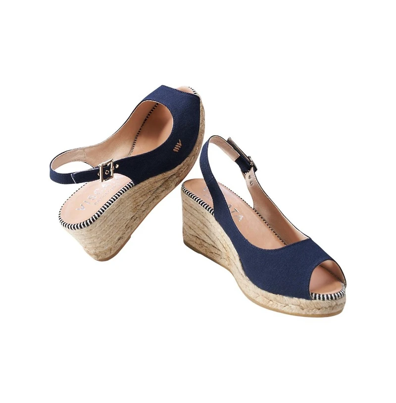 Gavina Canvas Espadrille Sandal Wedges