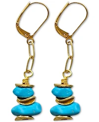 Minu Jewels Turquoise Linear Drop Earrings