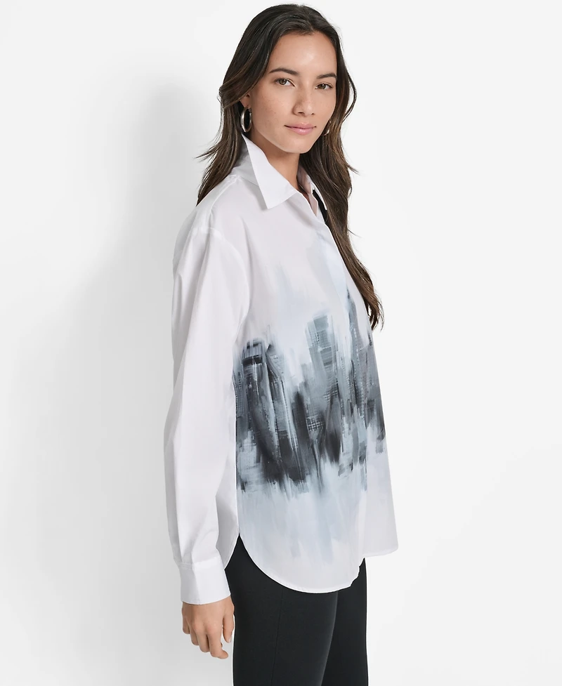Dkny Women's Graphic Skyline Shirt