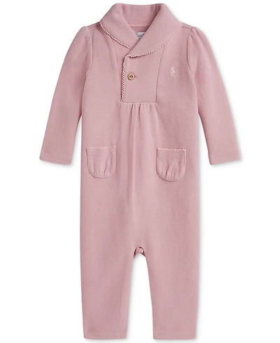 Polo Ralph Lauren Baby Girls Rib-Knit Coverall