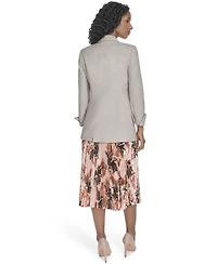 Calvin Klein Petite Notch Collar Open Front Blazer
