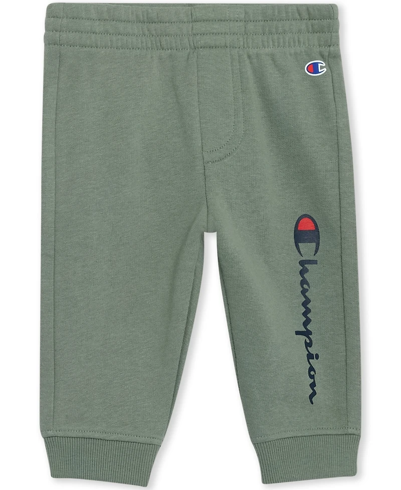 Champion Baby Boys 3-Piece Short Sleeve Bodysuit, Hoodie and Joggers Set