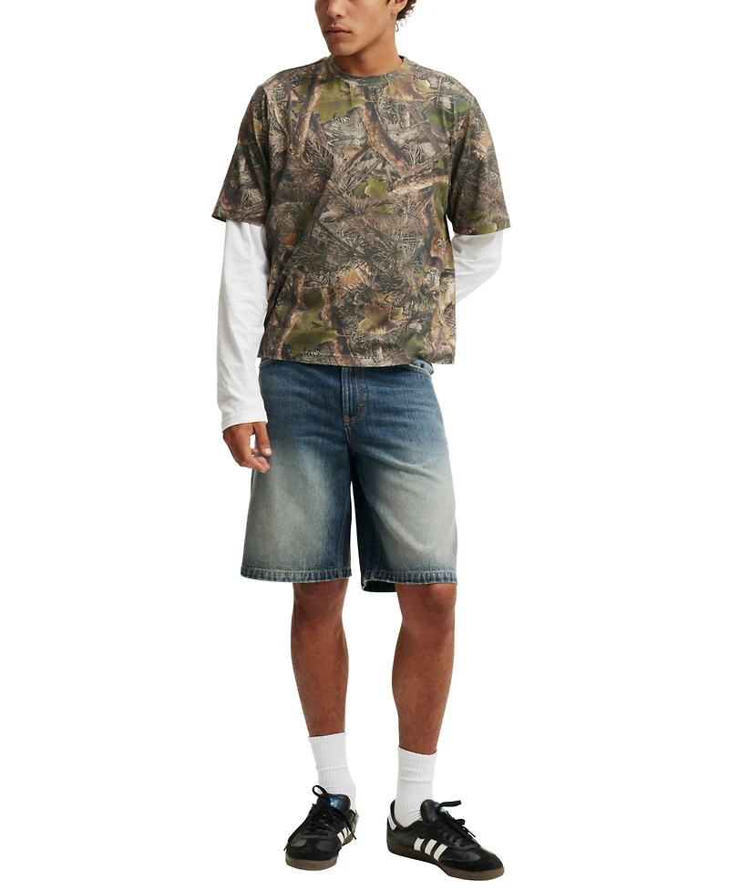 Cotton On Men's Baggy Denim Shorts