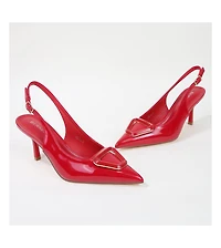 Ceira Patent Slingback Pump with Metallic Accent