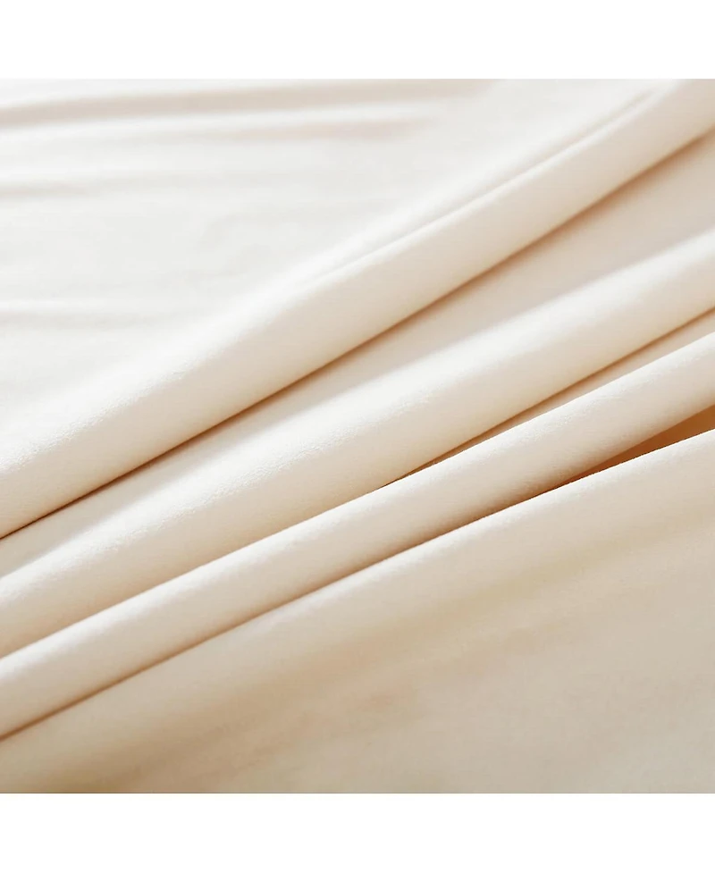 Egyptian Linens Heavyweight Wide Width 84-Inches Velvet Curtains Grommet Top (Single), 84" W x 96" L