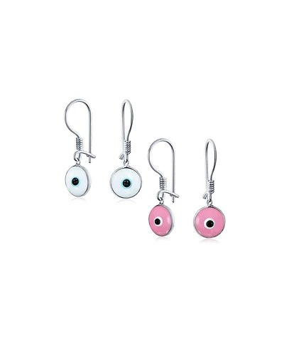 Bling Jewelry Set of 2 Spiritual Protection Nazar Evil Eye Dangle Earrings Sterling Silver