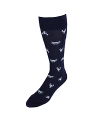 Trafalgar Men's Day At The Beach Mid-Calf Crab & Lobster Dress Novelty Sock (1 Pair)