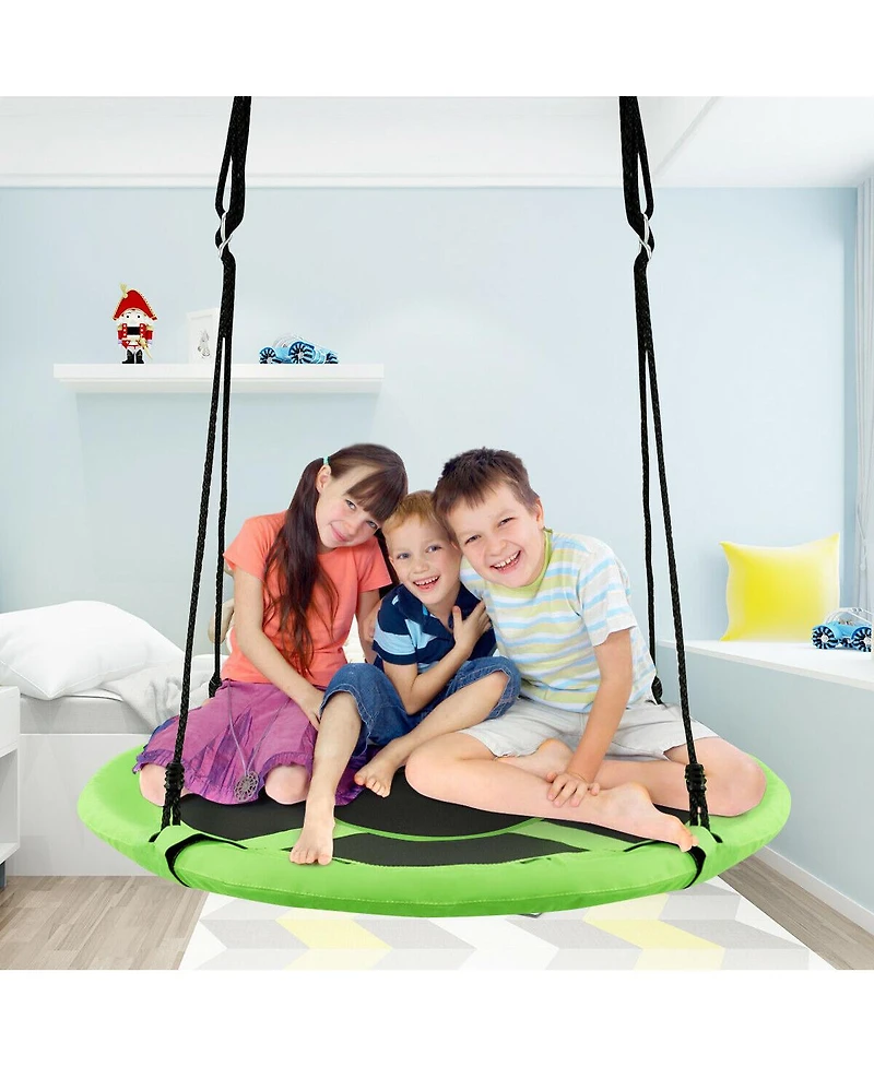 Gymax 40'' Kids Hanging Chair Swing Tent Set Hammock Nest Pod Seat