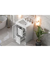 Casainc 24" Bathroom Vanity with Sink, 2 Drawers and Door, Adjustable Shelf