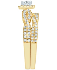 Diamond Halo Braid Style Bridal Set (3/4 ct. t.w.) in 14k Gold