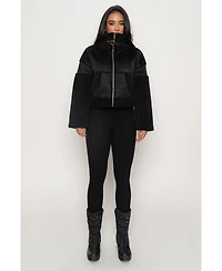 Jluxlabel Women's Suede And Sherpa Jacket