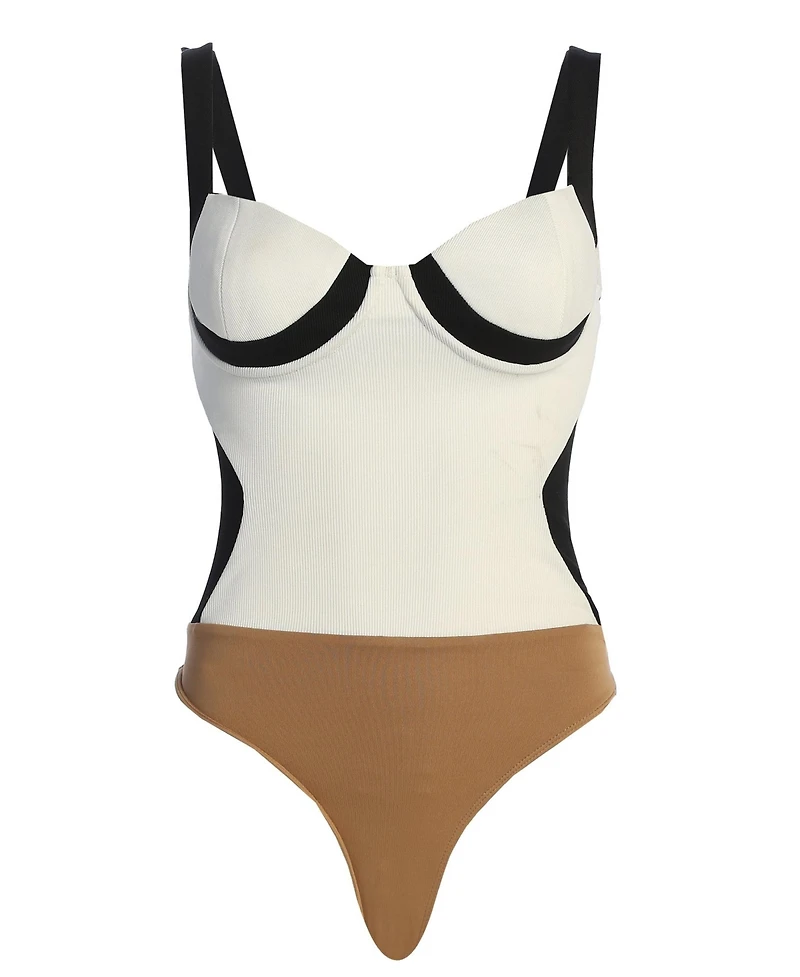 Jluxlabel Women's Throwback Colorblock Bodysuit