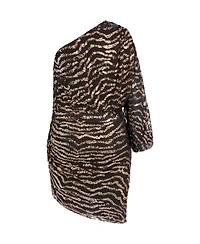 City Chic Plus Sequin Stripe Dress