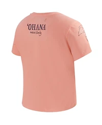Freeze Max Women's Light Pink Lilo and Stitch Ohana Baby Doll T-Shirt