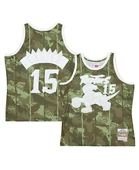 Mitchell & Ness Men's Vince Carter Camo Toronto Raptors Hardwood Classics 1998/99 Ghost Green Swingman Jersey