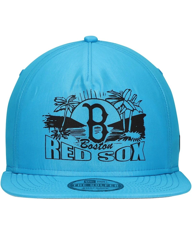New Era Men's Blue Boston Red Sox Neon Golfer Snapback Hat