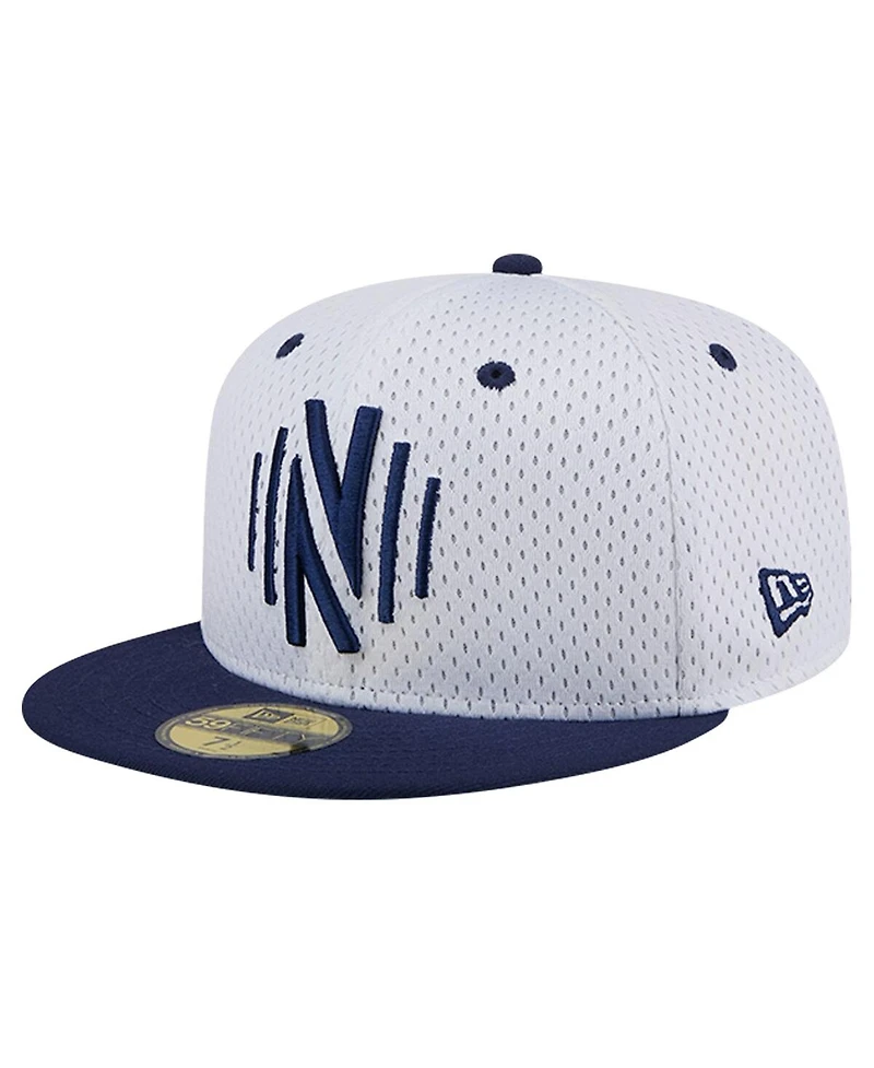 New Era Men's Gray Nashville Sc Throwback Mesh 59FIFTY Fitted Hat