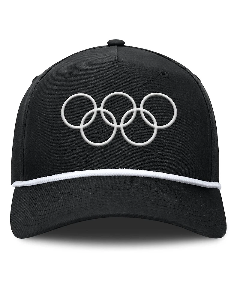 Fanatics Men's Black Olympic Games Podium A-Frame Adjustable Hat