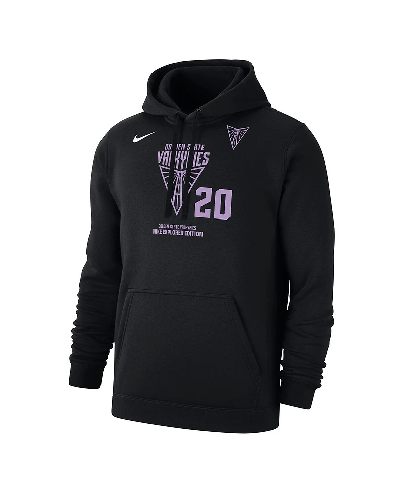 Nike Men's Kate Martin Black Golden State Valkyries Explorer Edition Name Number Pullover Hoodie