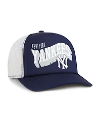 '47 Brand Men's Navy New York Yankees Meander Foam Trucker Snapback Hat