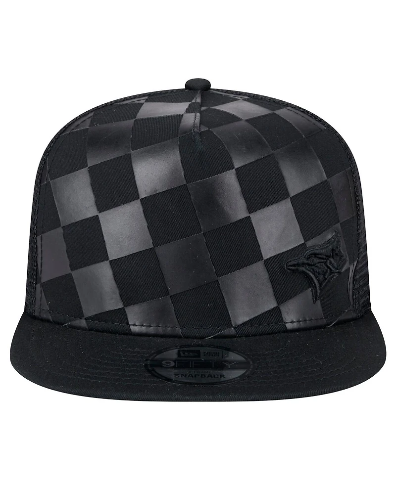 New Era Men's Black Toronto Blue Jays Score Check 9FIFTY A-Frame Trucker Snapback Hat