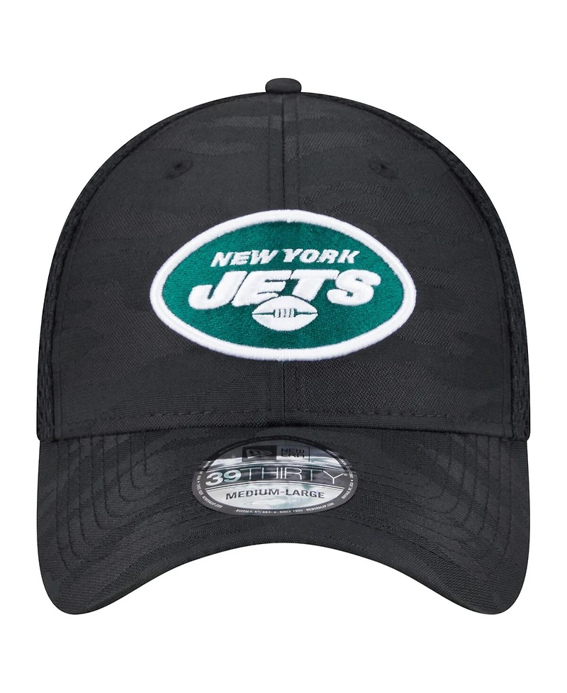 New Era Men's Black York Jets Active Camo 39THIRTY Flex Hat