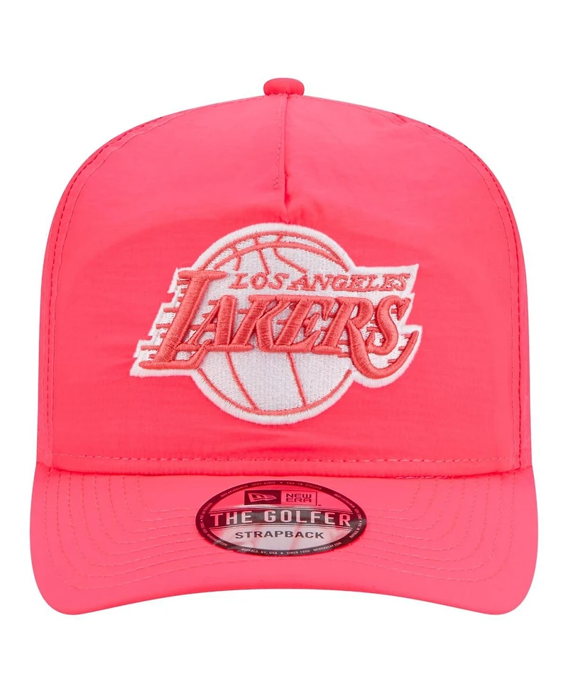 New Era Men's Pink Los Angeles Lakers Injection Everyday Golfer Adjustable Hat